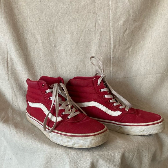 Vans Red High-Top Sneakers - Picture 3 of 7